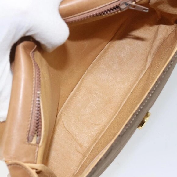 GUCCI Micro GG Canvas Shoulder Bag Brown Gold Auth BA6220 - Picture 11 of 14